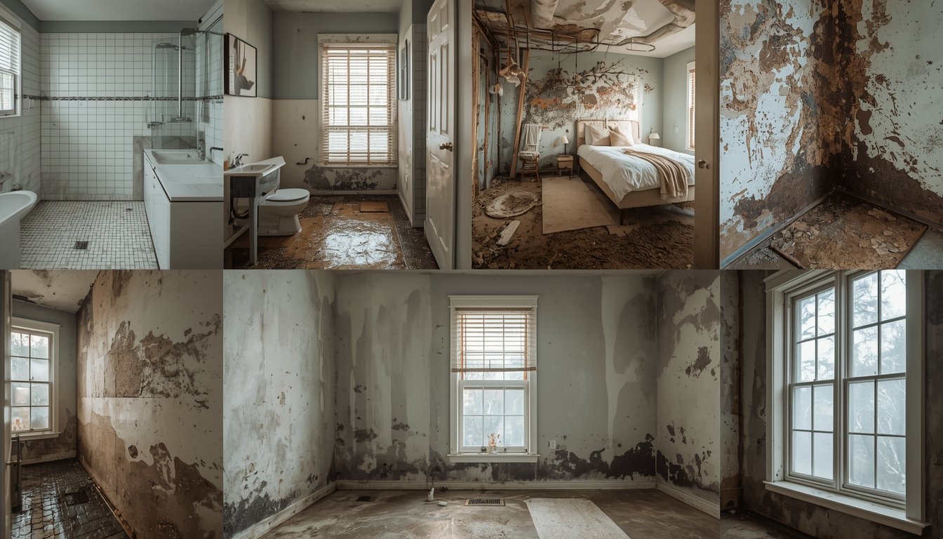 person coughing indoors due to poor air quality