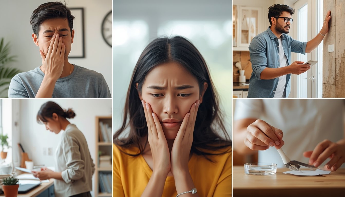 mold test kit setup with petri dish sample