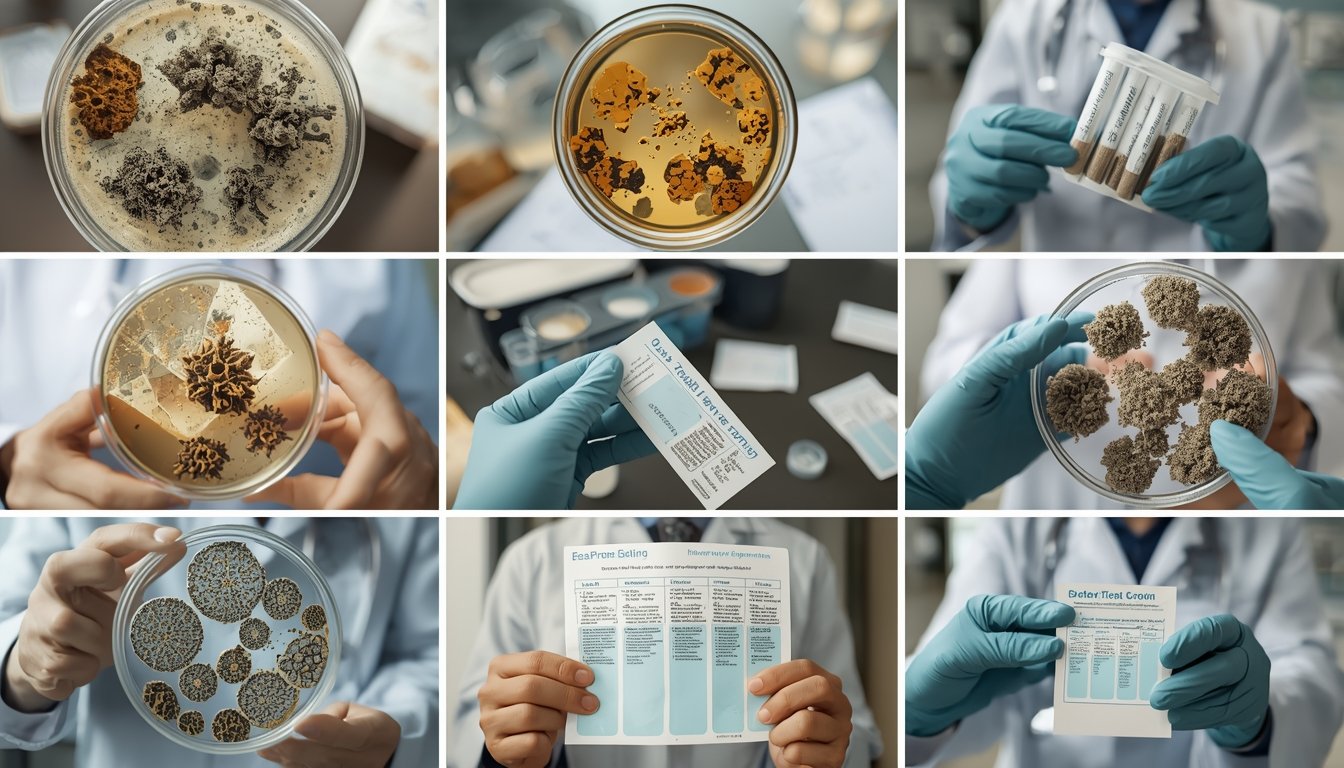 progression of mold growth across wall surface