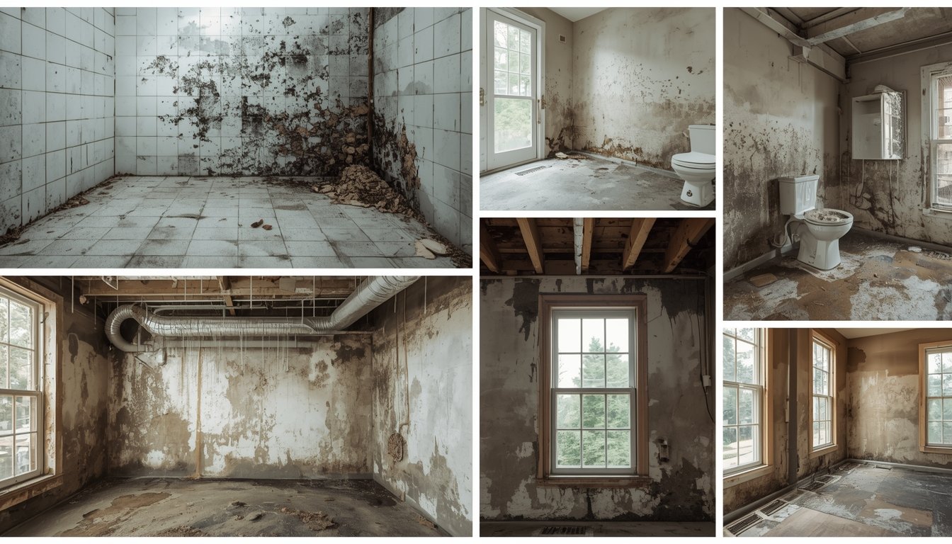 Mold in Bathroom: What It Means and What to Check 2 bathroom tiles with mold around grout and edges