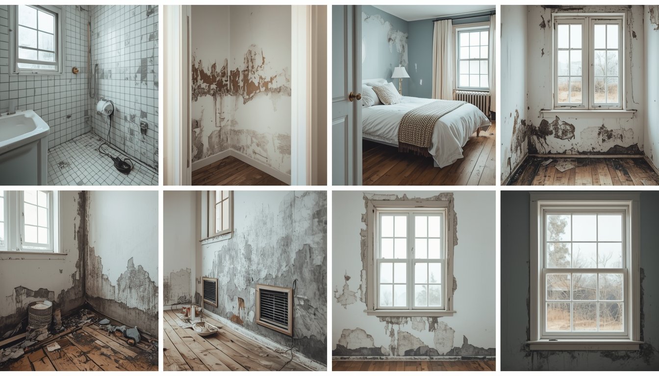 Mold in Bedroom: Is It a Health Concern? 2 bedroom wall with visible mold near window frame