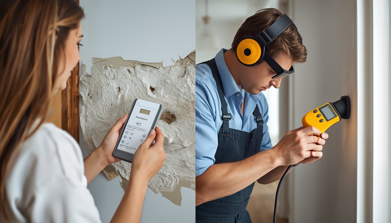 Comparison between a home mold test kit and professional mold inspection equipment